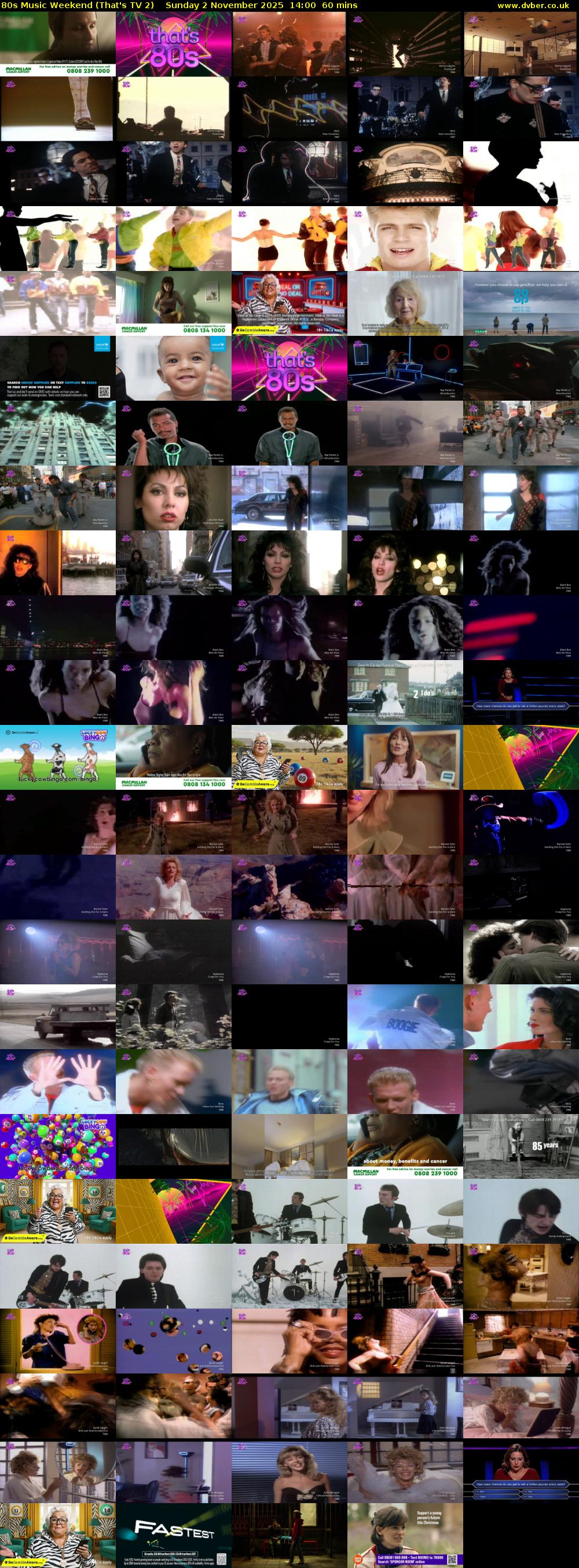 80s Music Weekend (That's TV 2) Sunday 2 November 2025 14:00 - 15:00