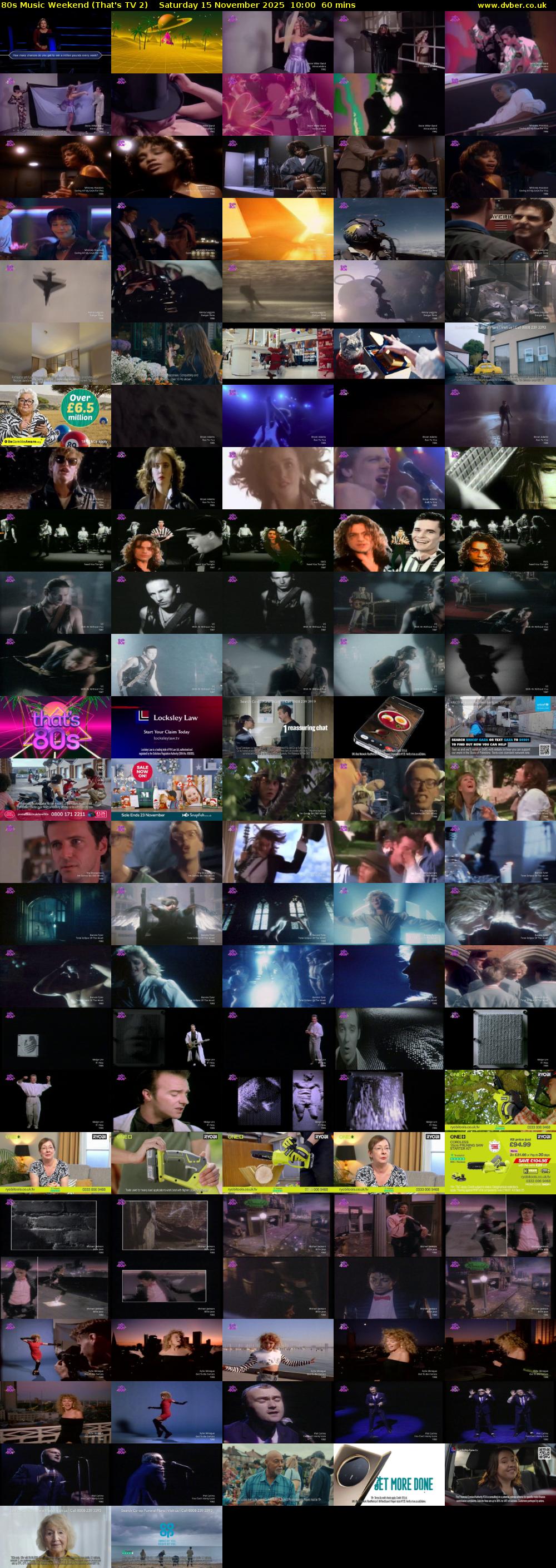 80s Music Weekend (That's TV 2) Saturday 15 November 2025 10:00 - 11:00