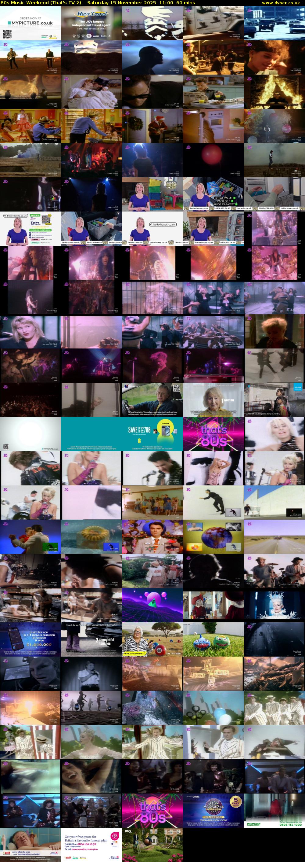 80s Music Weekend (That's TV 2) Saturday 15 November 2025 11:00 - 12:00