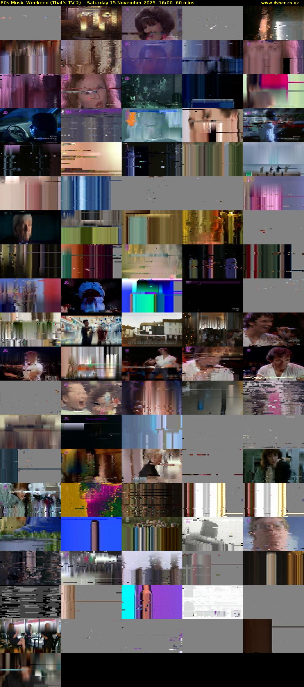 80s Music Weekend (That's TV 2) Saturday 15 November 2025 16:00 - 17:00