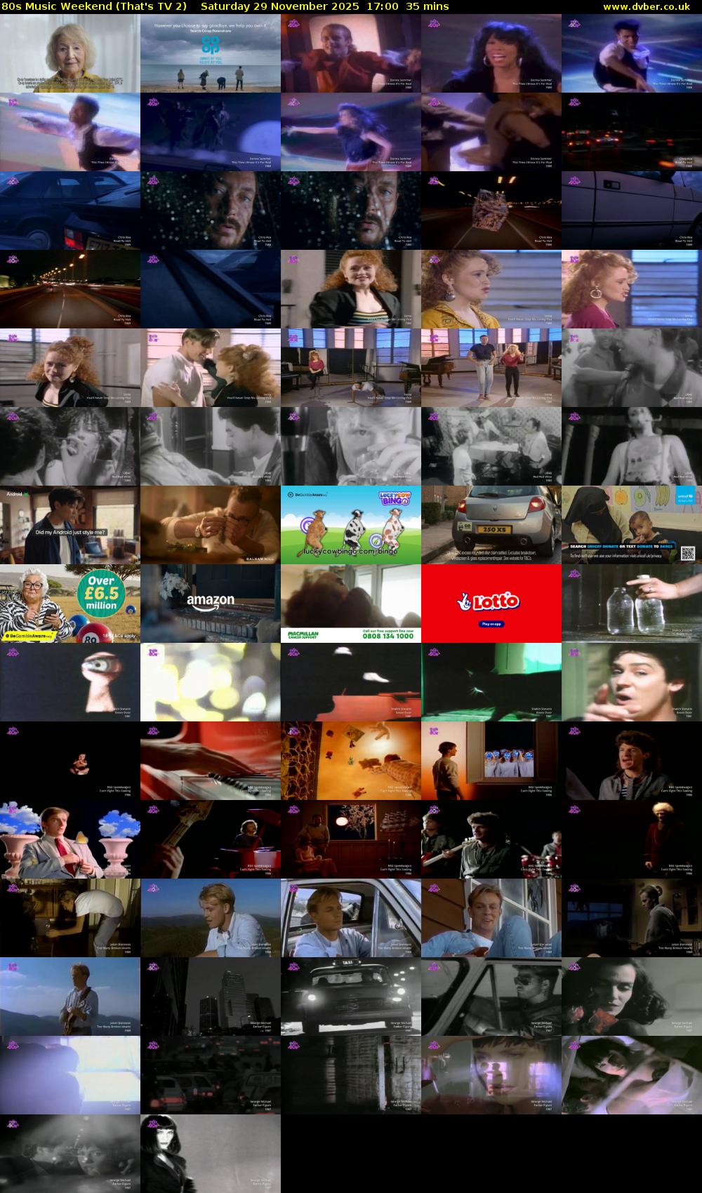 80s Music Weekend (That's TV 2) Saturday 29 November 2025 17:00 - 17:35