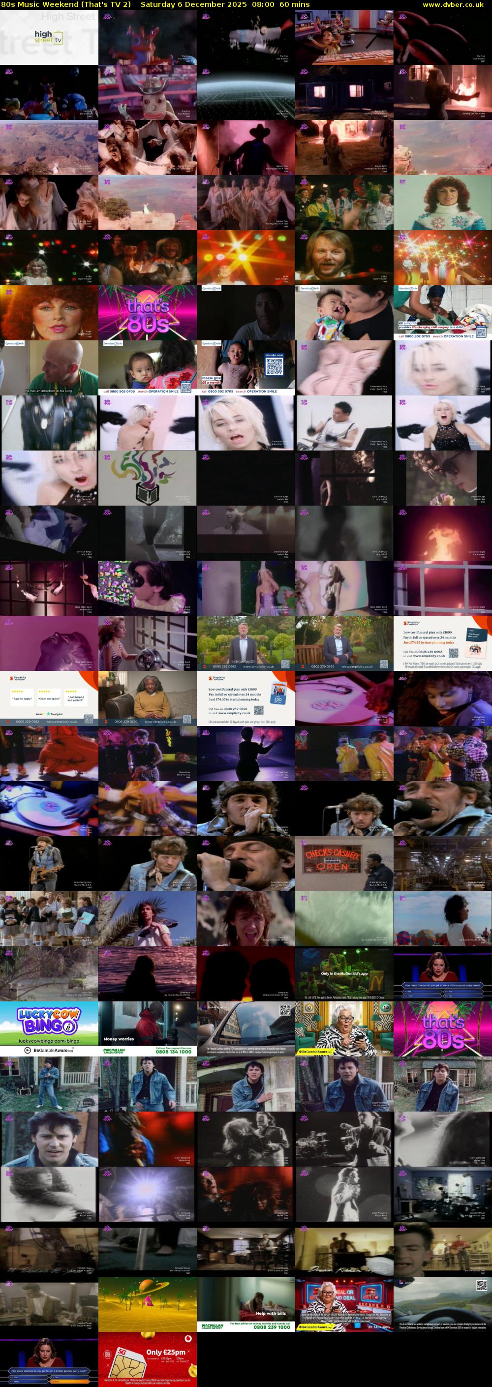 80s Music Weekend (That's TV 2) Saturday 6 December 2025 08:00 - 09:00