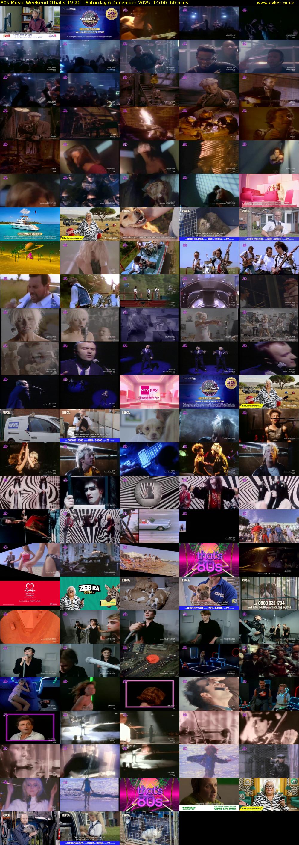 80s Music Weekend (That's TV 2) Saturday 6 December 2025 14:00 - 15:00