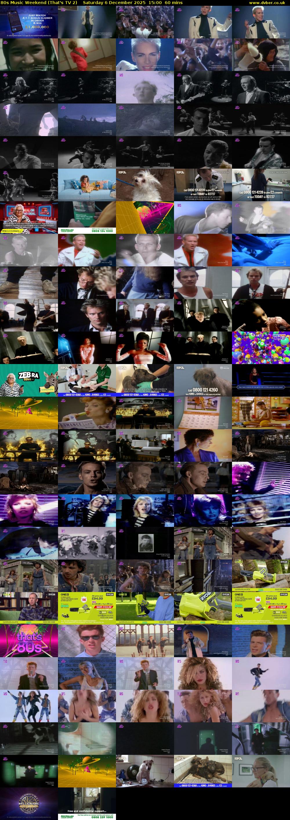 80s Music Weekend (That's TV 2) Saturday 6 December 2025 15:00 - 16:00