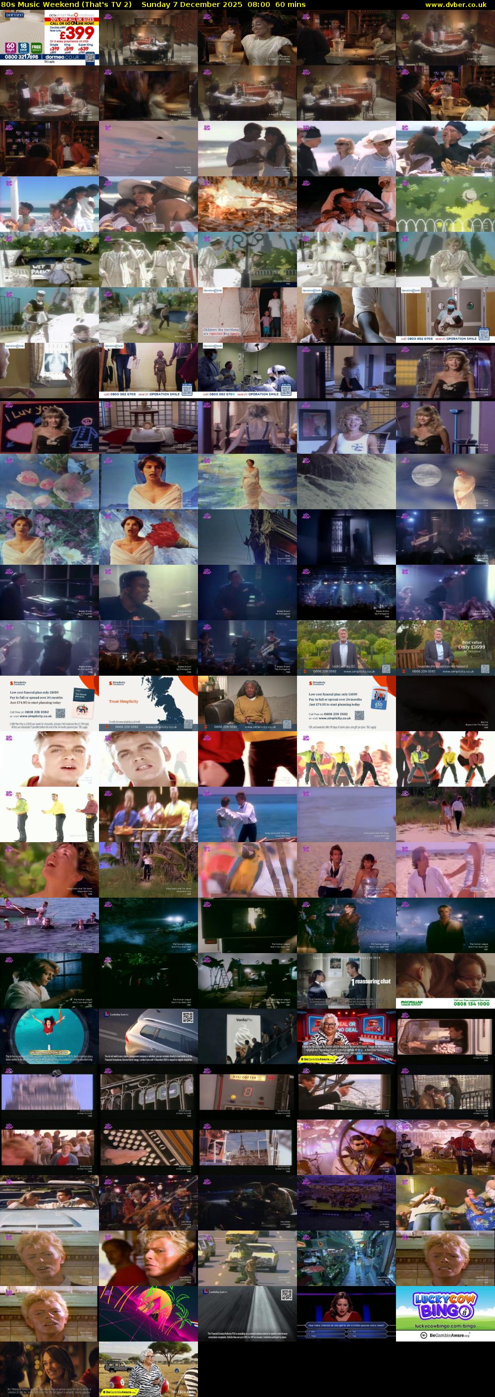 80s Music Weekend (That's TV 2) Sunday 7 December 2025 08:00 - 09:00