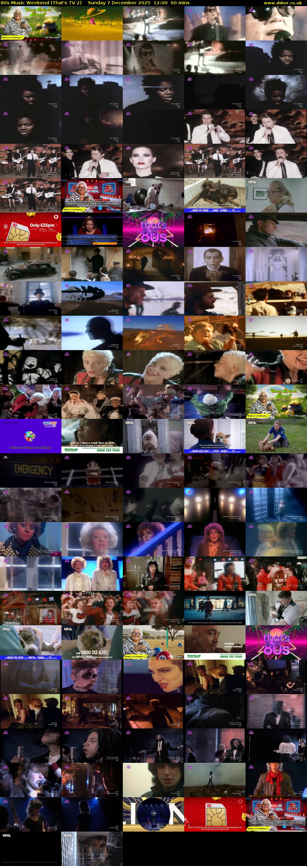 80s Music Weekend (That's TV 2) Sunday 7 December 2025 12:00 - 13:00