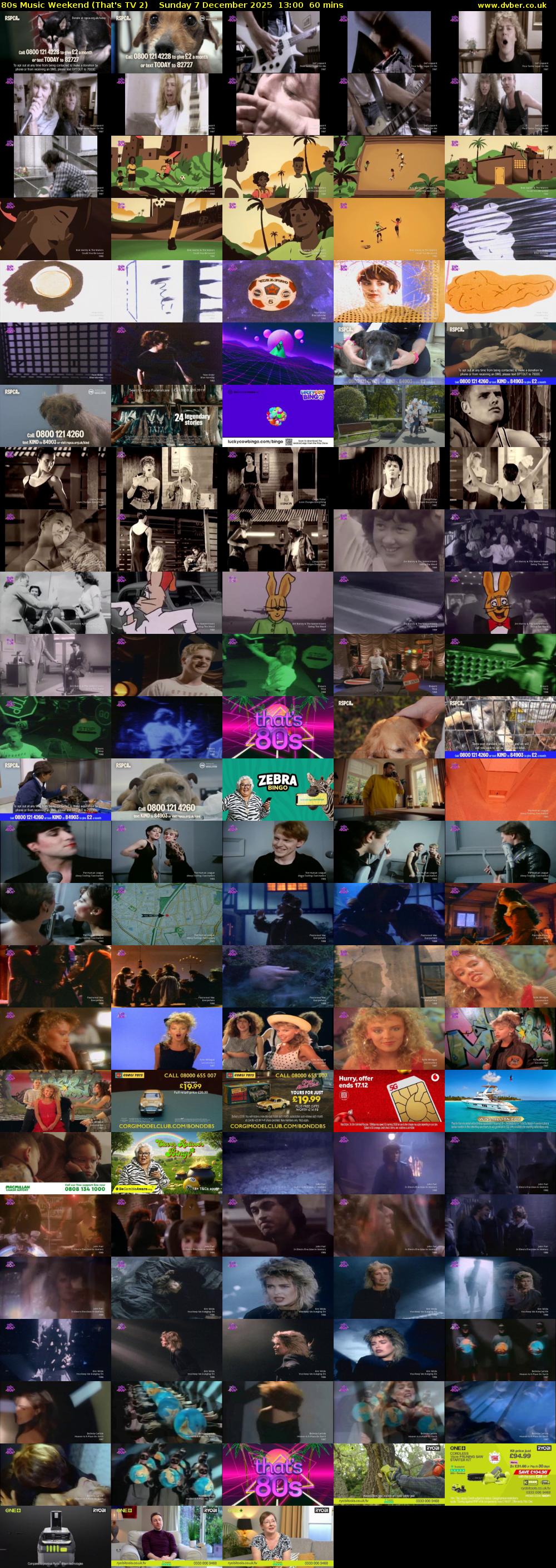 80s Music Weekend (That's TV 2) Sunday 7 December 2025 13:00 - 14:00
