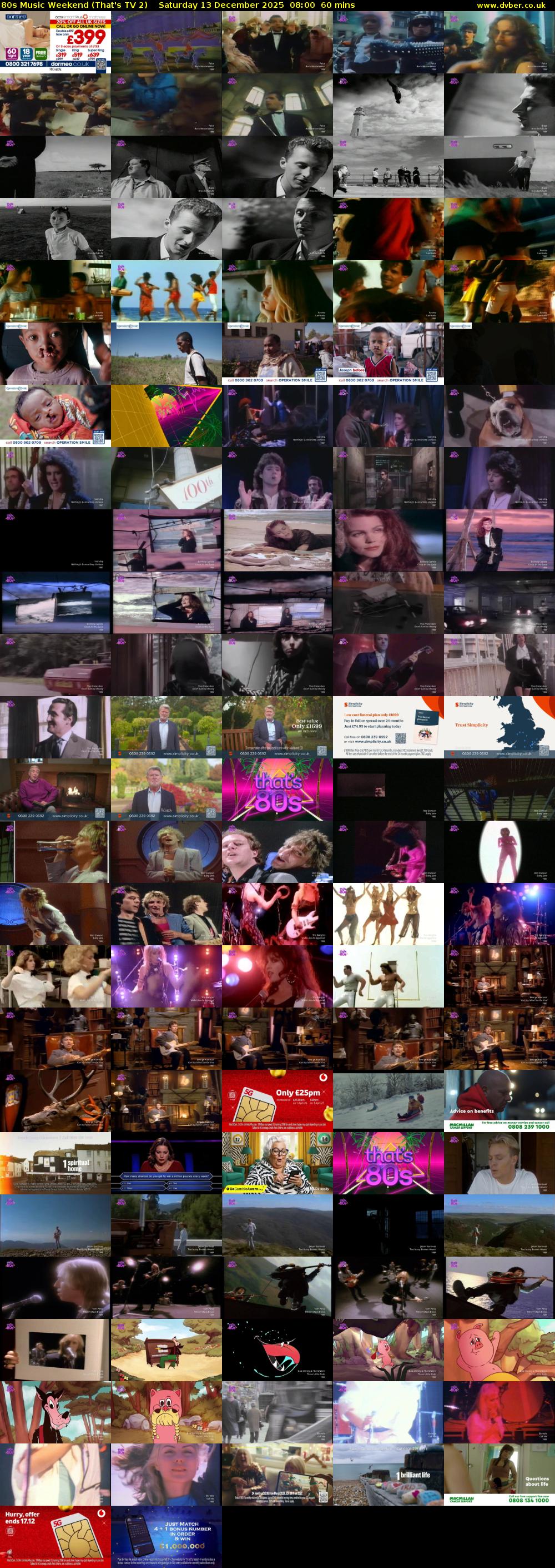 80s Music Weekend (That's TV 2) Saturday 13 December 2025 08:00 - 09:00