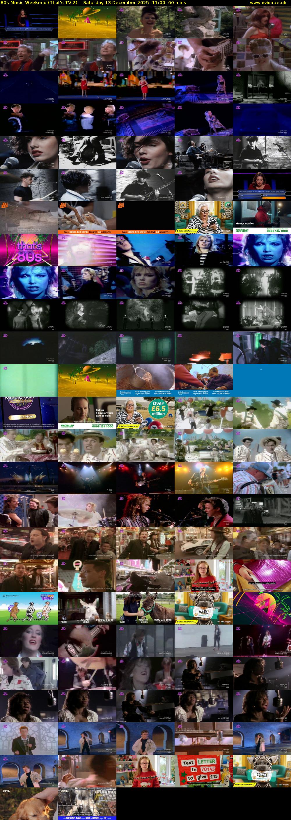 80s Music Weekend (That's TV 2) Saturday 13 December 2025 11:00 - 12:00