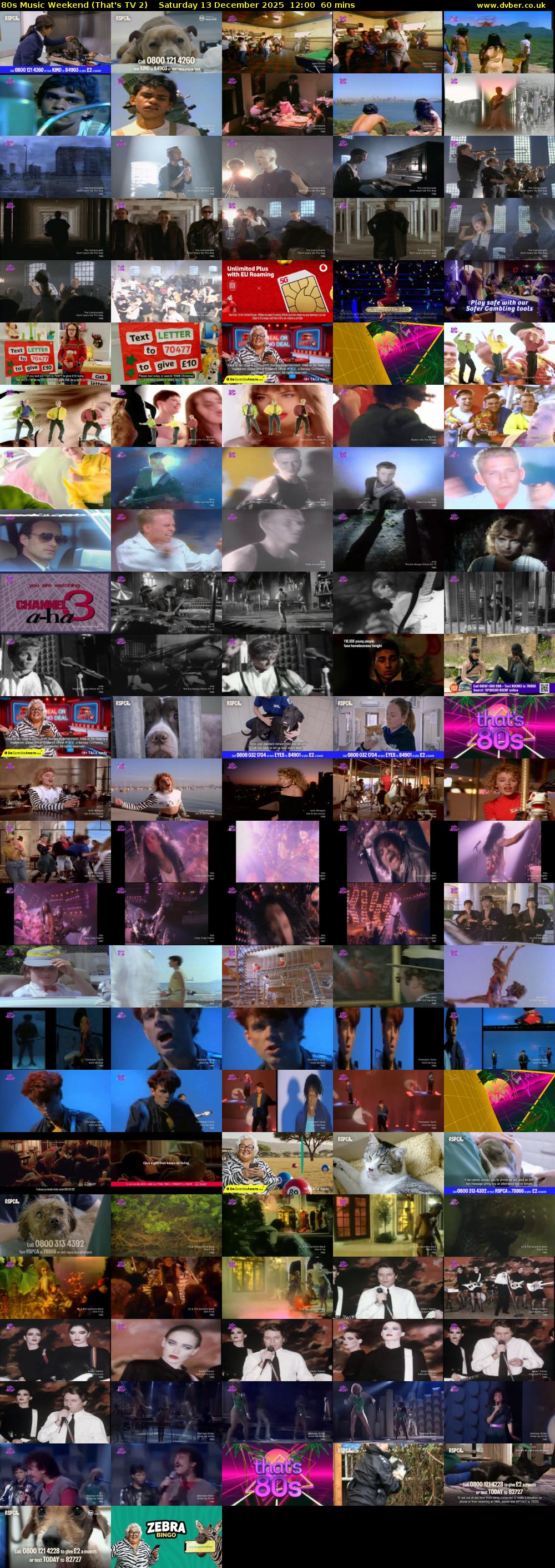 80s Music Weekend (That's TV 2) Saturday 13 December 2025 12:00 - 13:00