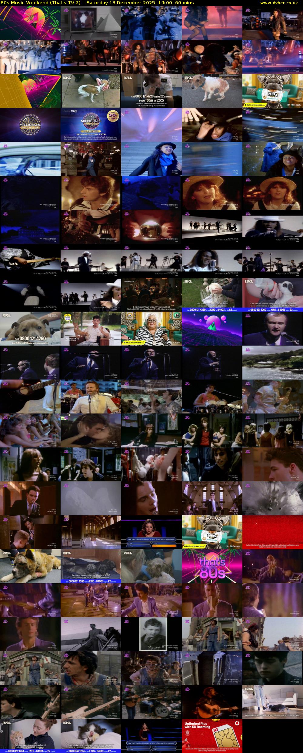 80s Music Weekend (That's TV 2) Saturday 13 December 2025 14:00 - 15:00