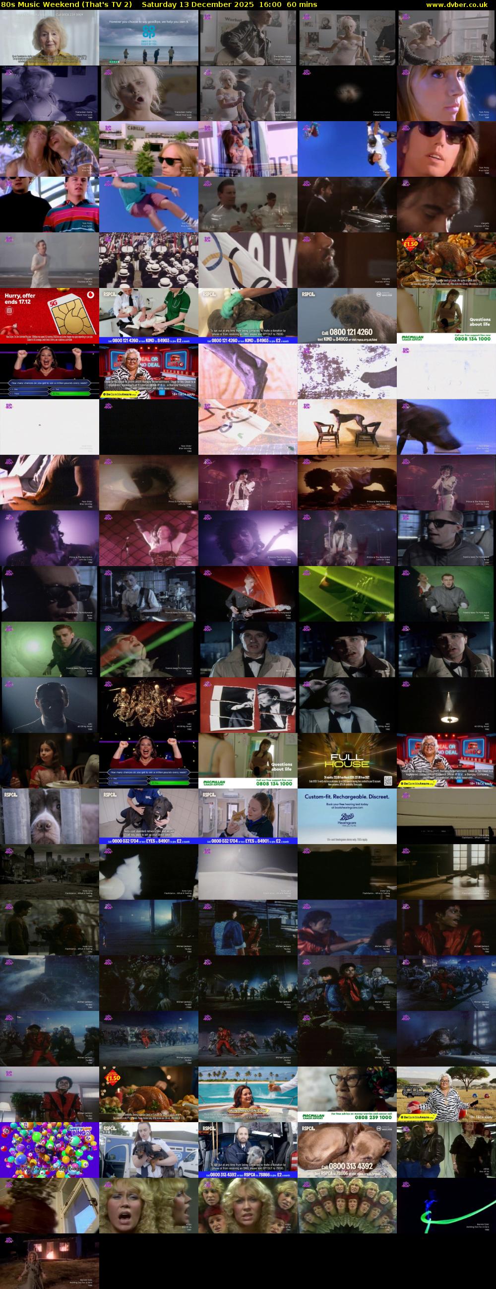 80s Music Weekend (That's TV 2) Saturday 13 December 2025 16:00 - 17:00