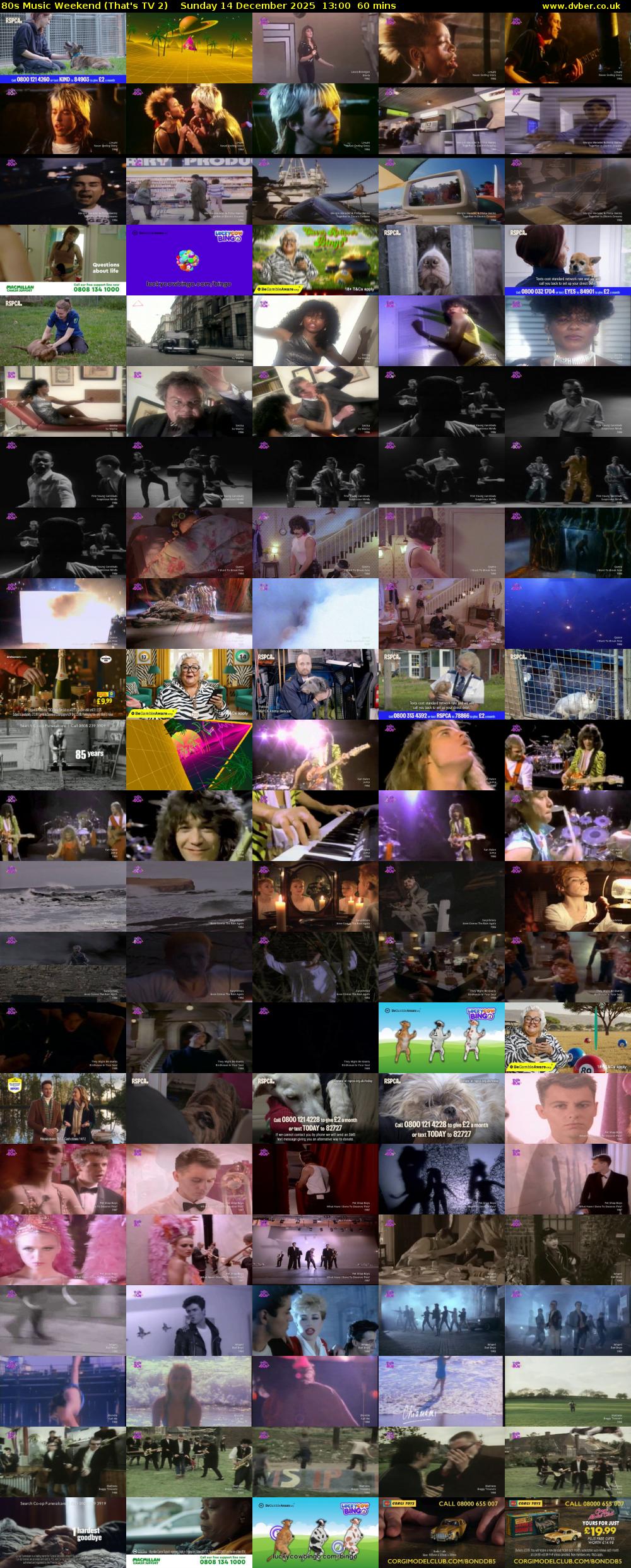 80s Music Weekend (That's TV 2) Sunday 14 December 2025 13:00 - 14:00