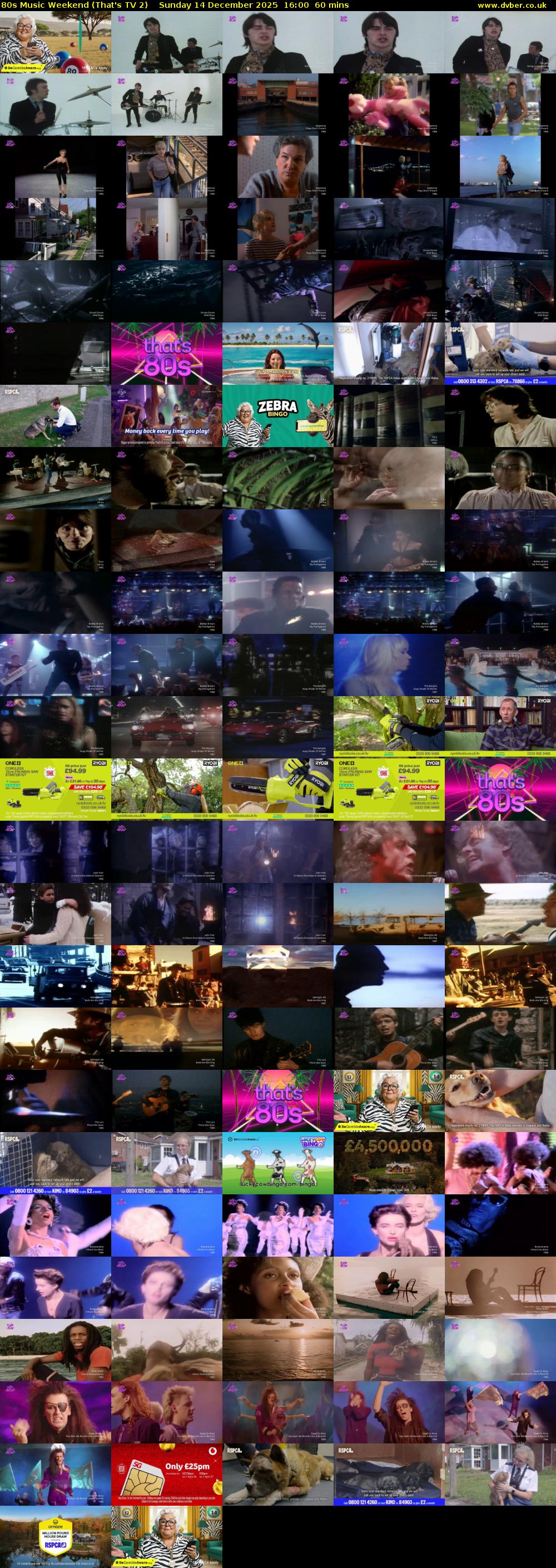 80s Music Weekend (That's TV 2) Sunday 14 December 2025 16:00 - 17:00