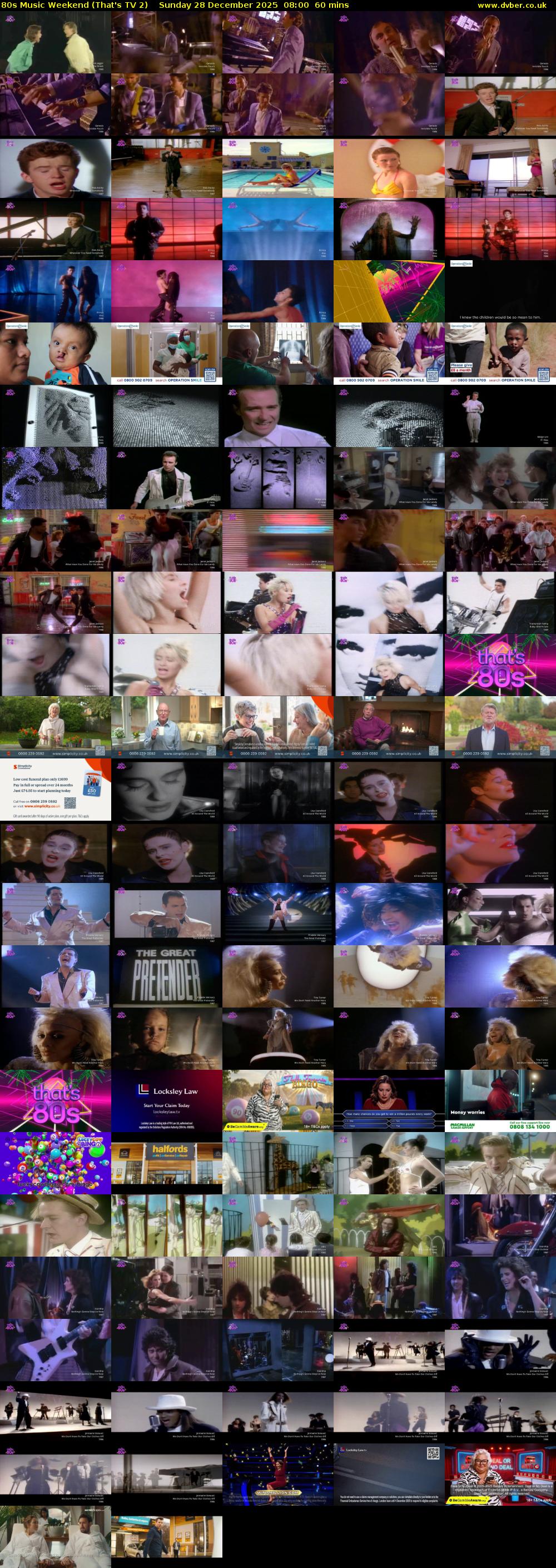 80s Music Weekend (That's TV 2) Sunday 28 December 2025 08:00 - 09:00