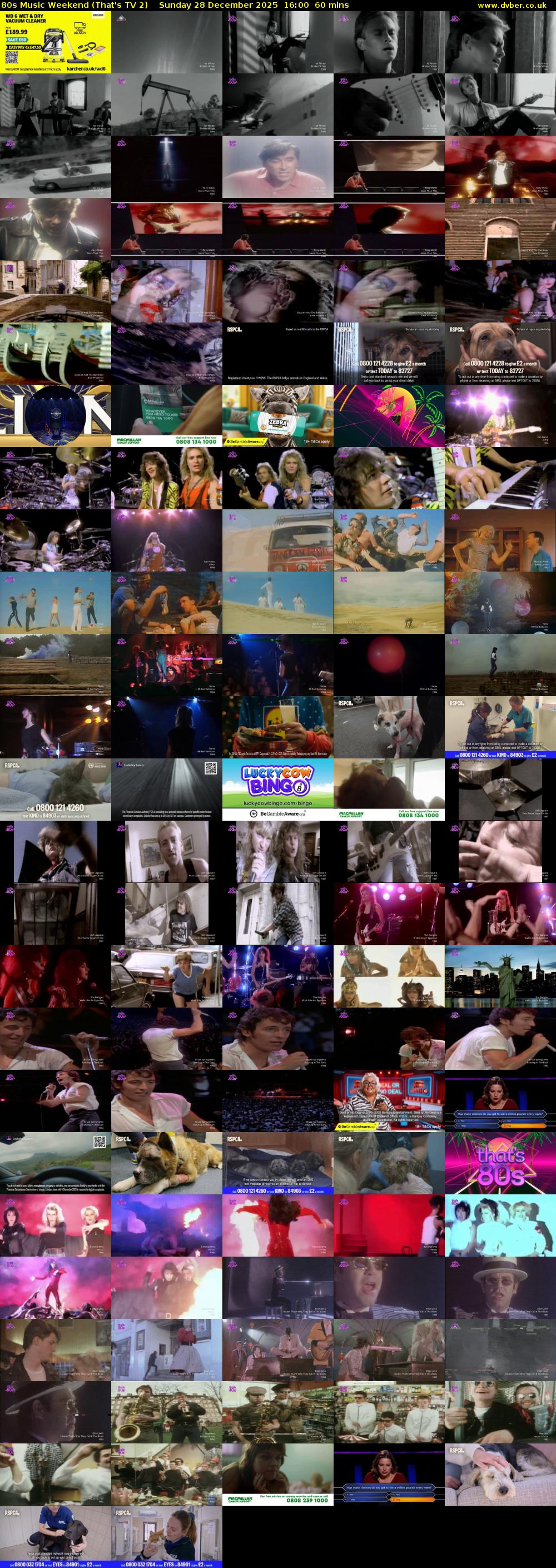 80s Music Weekend (That's TV 2) Sunday 28 December 2025 16:00 - 17:00