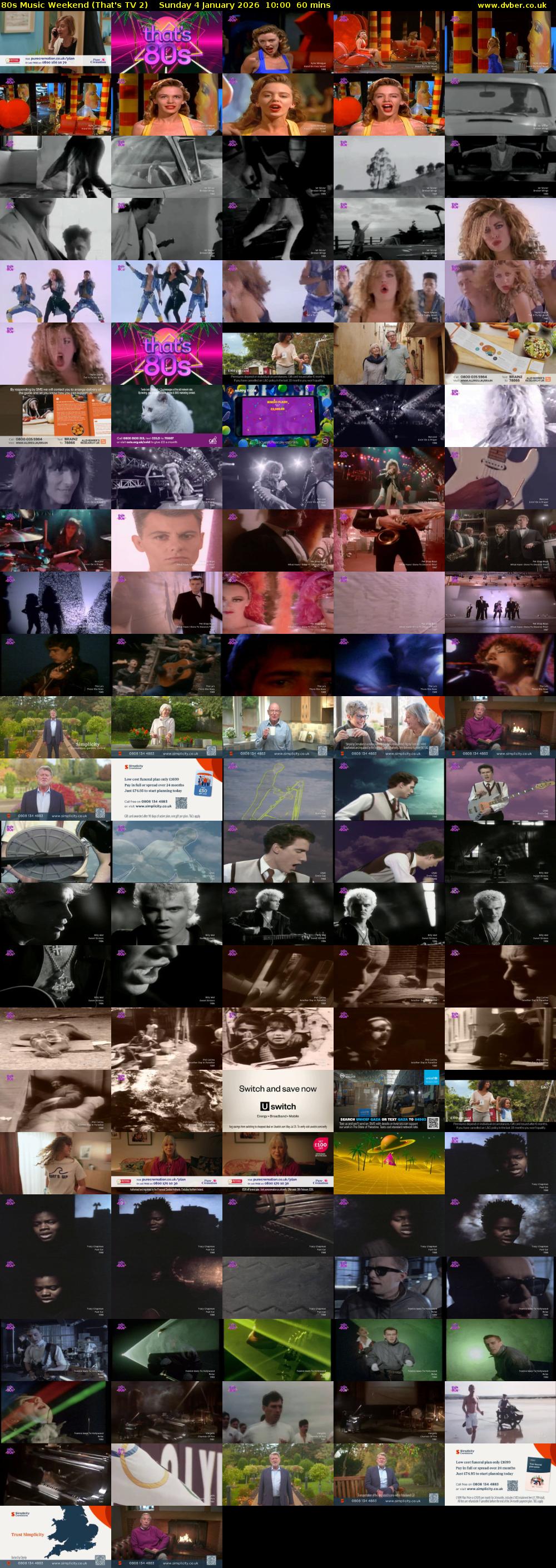 80s Music Weekend (That's TV 2) Sunday 4 January 2026 10:00 - 11:00