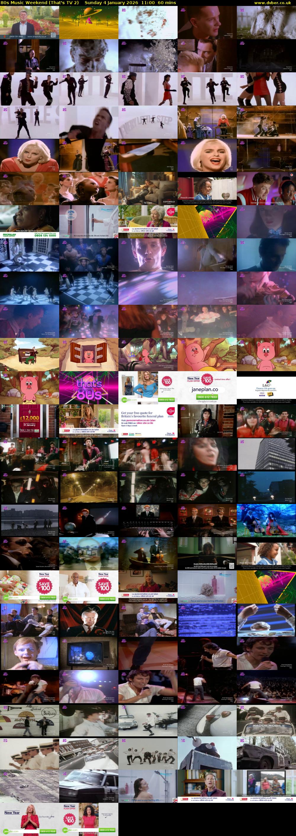 80s Music Weekend (That's TV 2) Sunday 4 January 2026 11:00 - 12:00