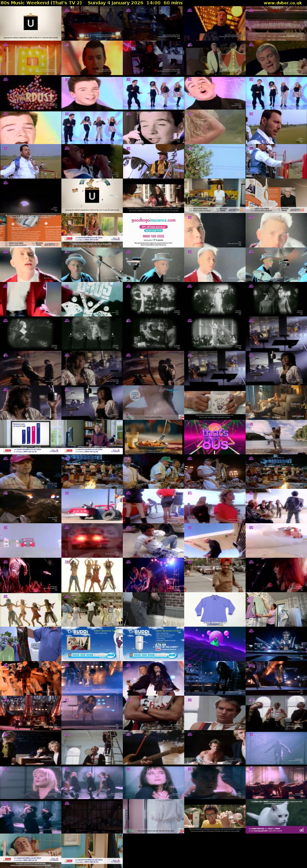 80s Music Weekend (That's TV 2) Sunday 4 January 2026 14:00 - 15:00