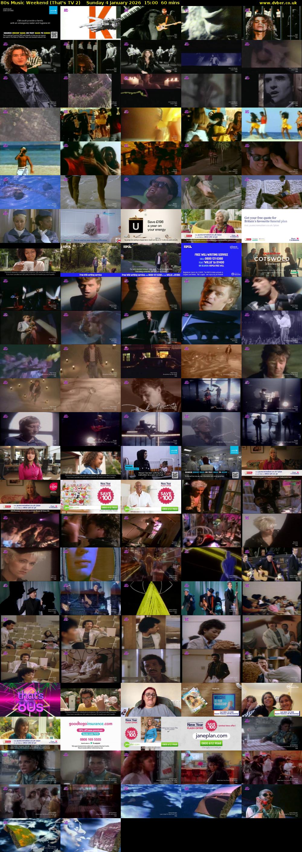 80s Music Weekend (That's TV 2) Sunday 4 January 2026 15:00 - 16:00