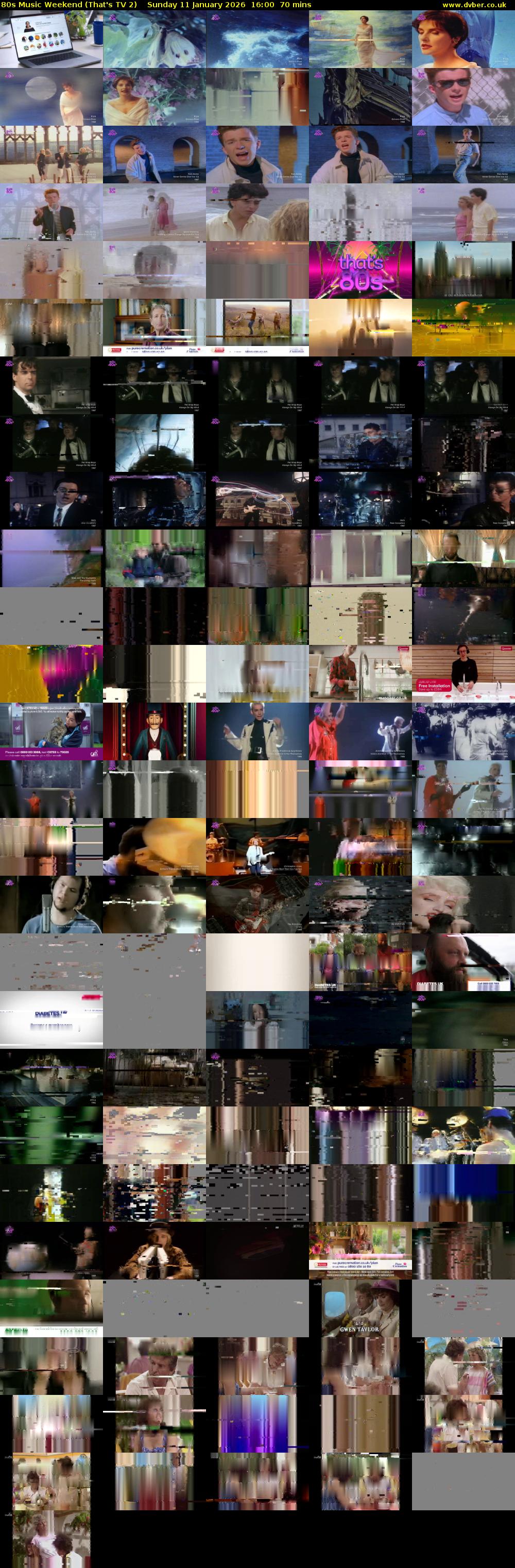 80s Music Weekend (That's TV 2) Sunday 11 January 2026 16:00 - 17:10