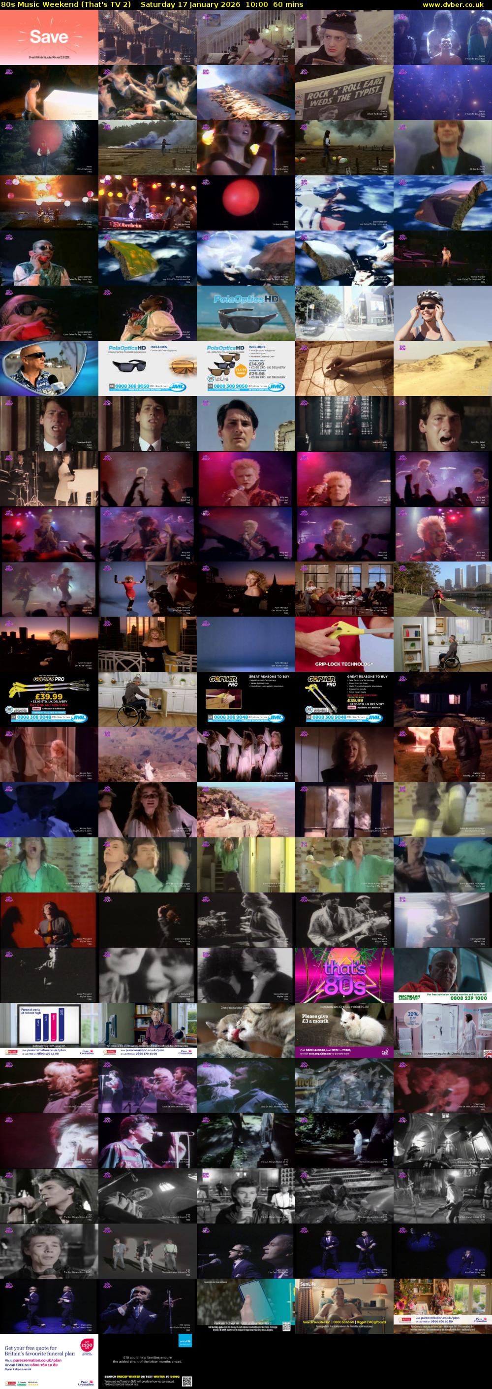 80s Music Weekend (That's TV 2) Saturday 17 January 2026 10:00 - 11:00