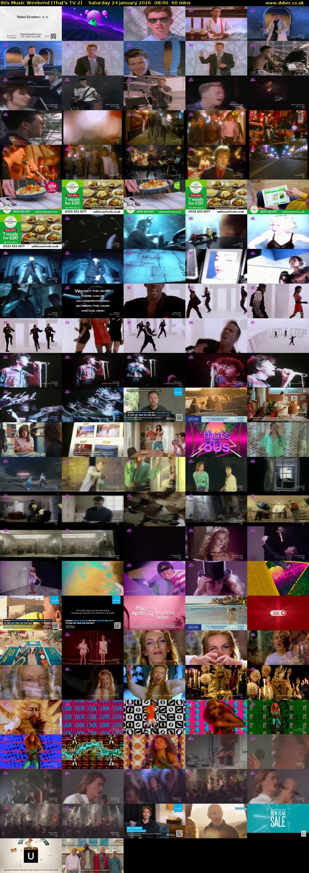 80s Music Weekend (That's TV 2) Saturday 24 January 2026 08:00 - 09:00