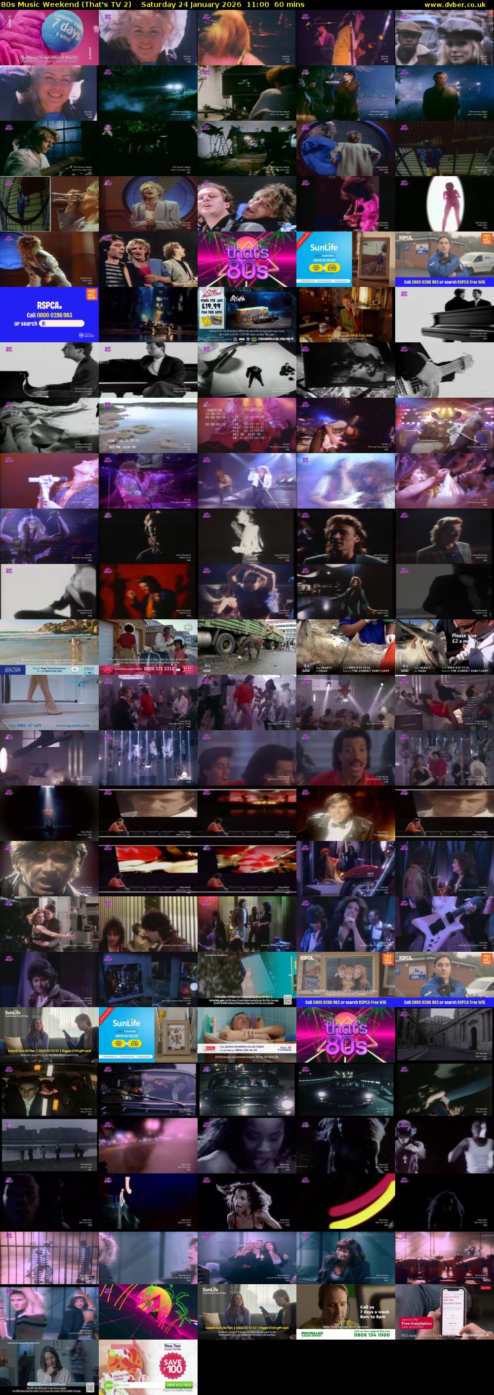 80s Music Weekend (That's TV 2) Saturday 24 January 2026 11:00 - 12:00