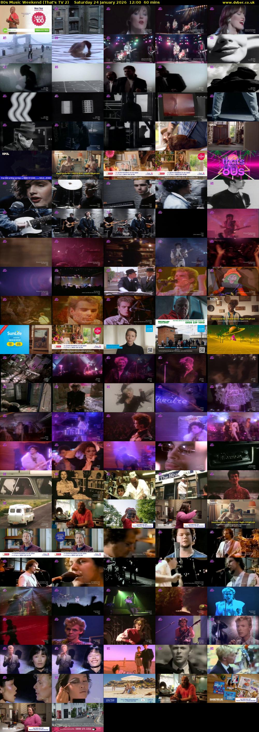 80s Music Weekend (That's TV 2) Saturday 24 January 2026 12:00 - 13:00