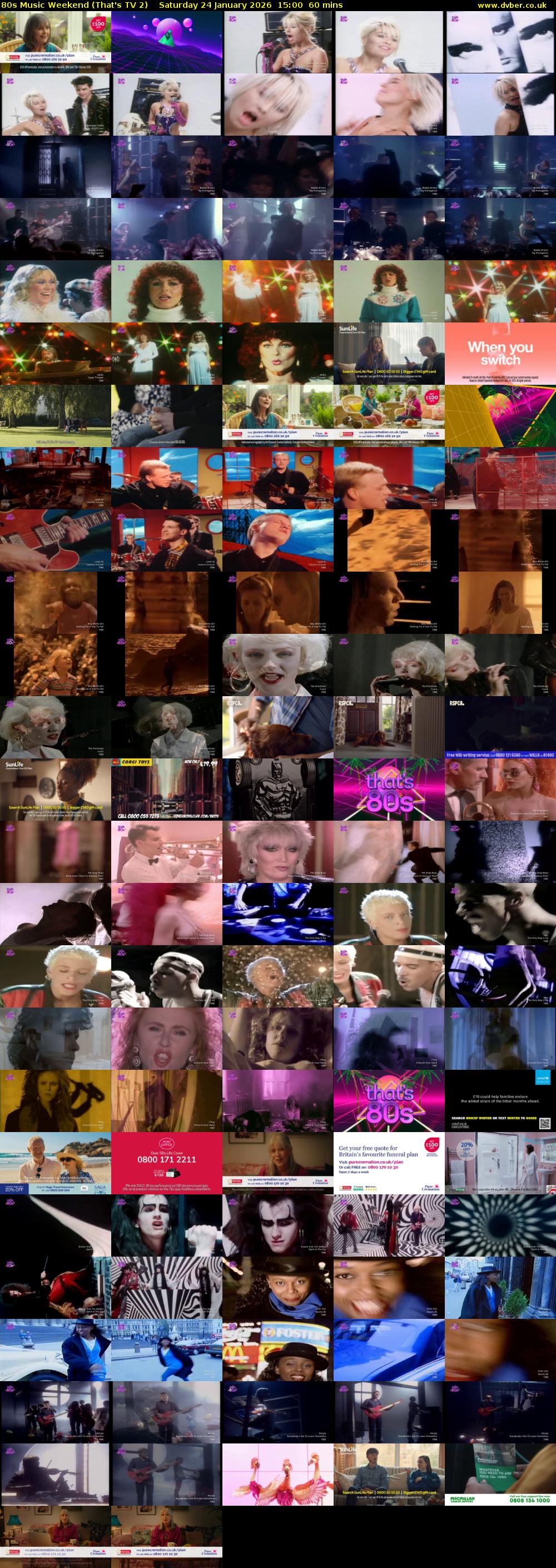 80s Music Weekend (That's TV 2) Saturday 24 January 2026 15:00 - 16:00