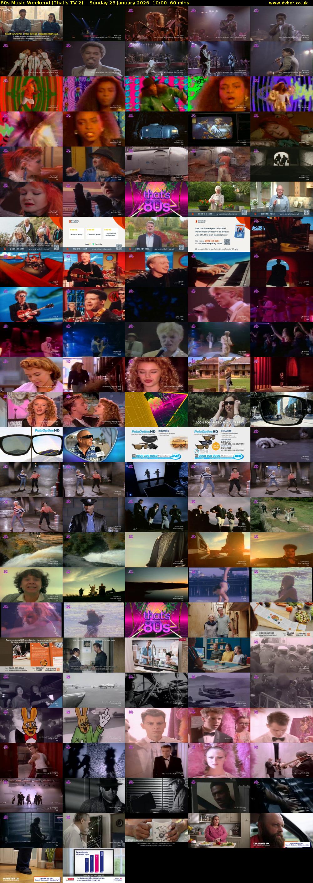 80s Music Weekend (That's TV 2) Sunday 25 January 2026 10:00 - 11:00