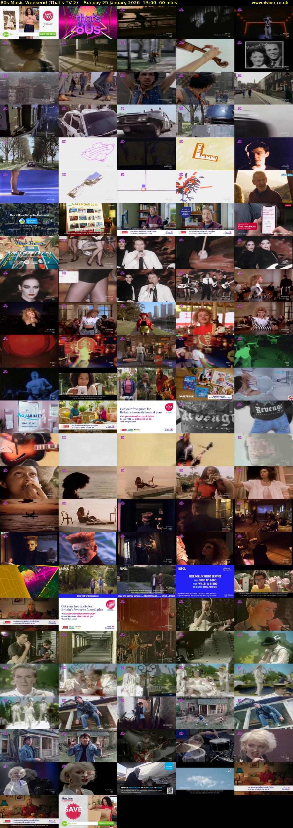 80s Music Weekend (That's TV 2) Sunday 25 January 2026 13:00 - 14:00