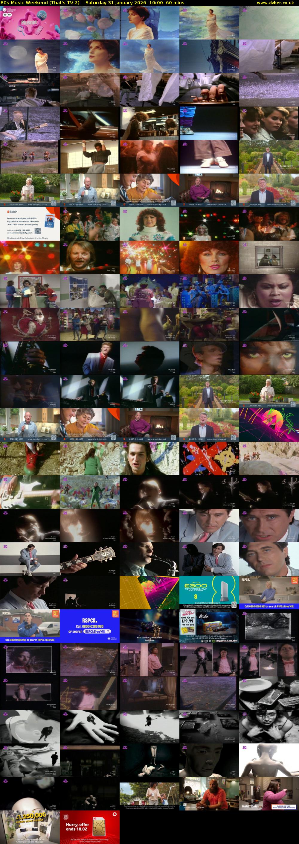 80s Music Weekend (That's TV 2) Saturday 31 January 2026 10:00 - 11:00