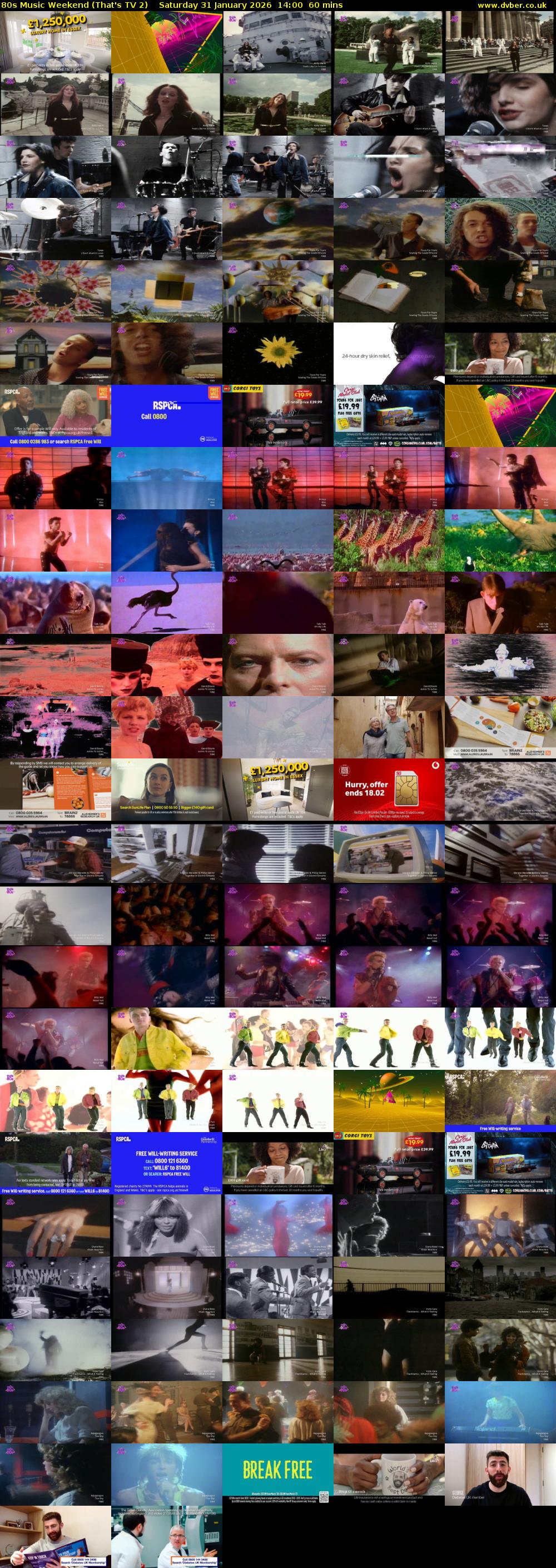 80s Music Weekend (That's TV 2) Saturday 31 January 2026 14:00 - 15:00