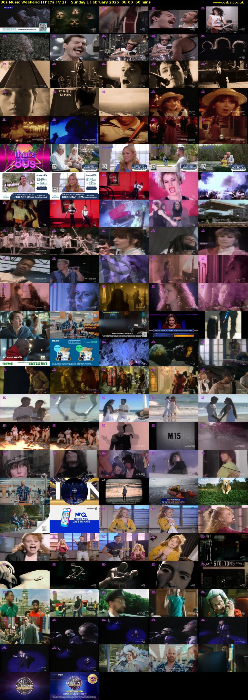 80s Music Weekend (That's TV 2) Sunday 1 February 2026 08:00 - 09:00