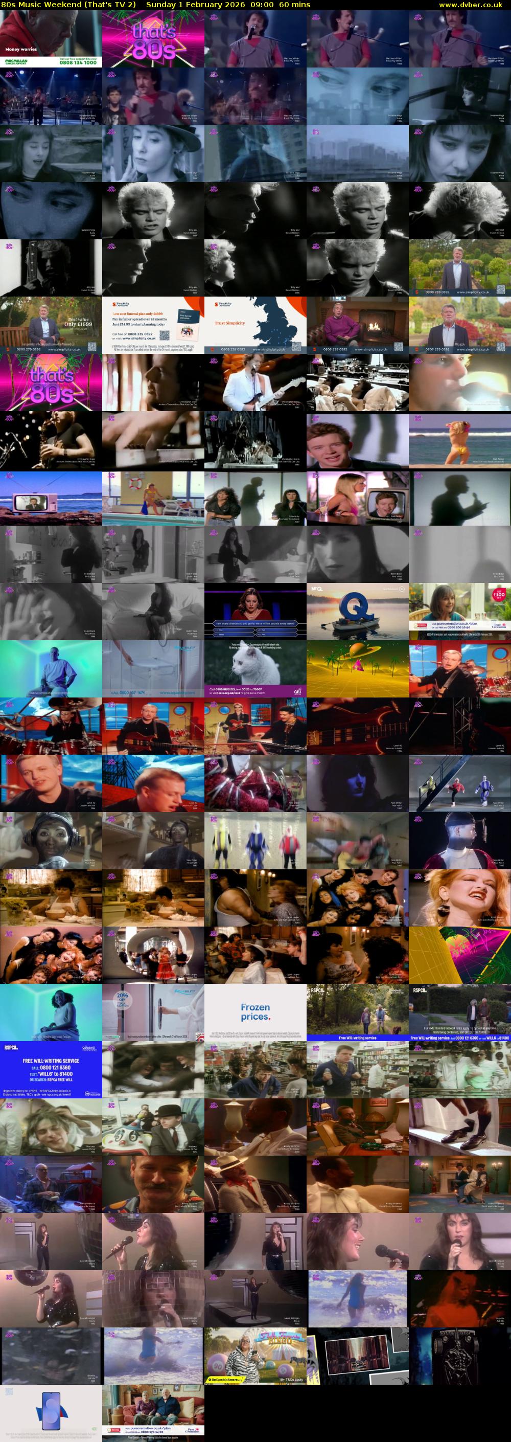 80s Music Weekend (That's TV 2) Sunday 1 February 2026 09:00 - 10:00