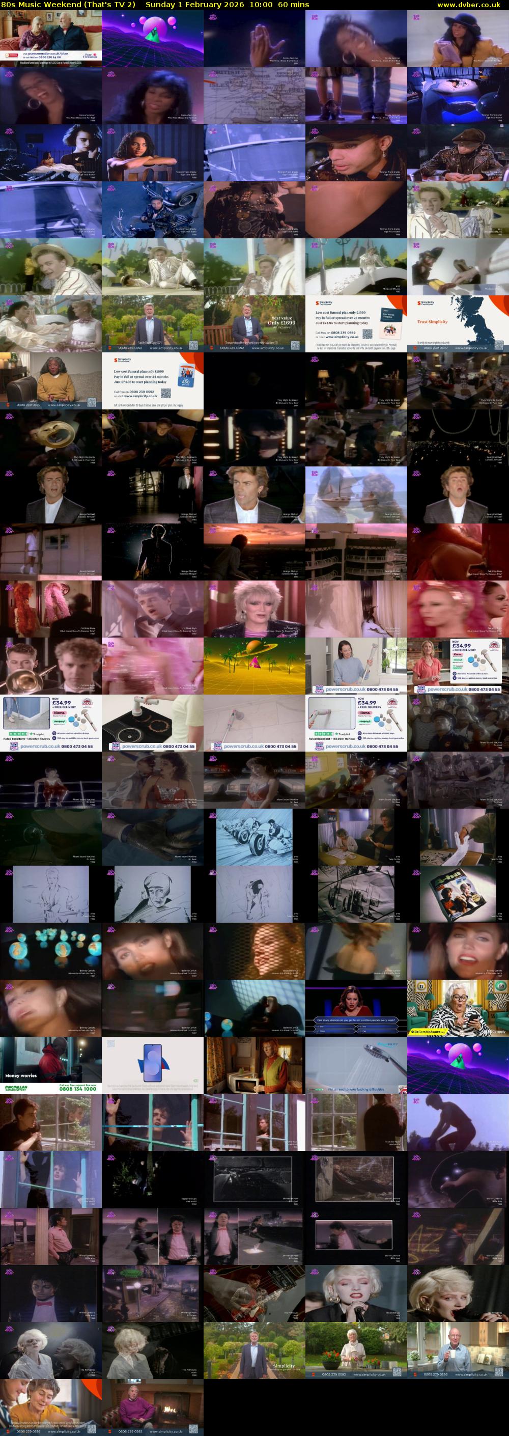 80s Music Weekend (That's TV 2) Sunday 1 February 2026 10:00 - 11:00