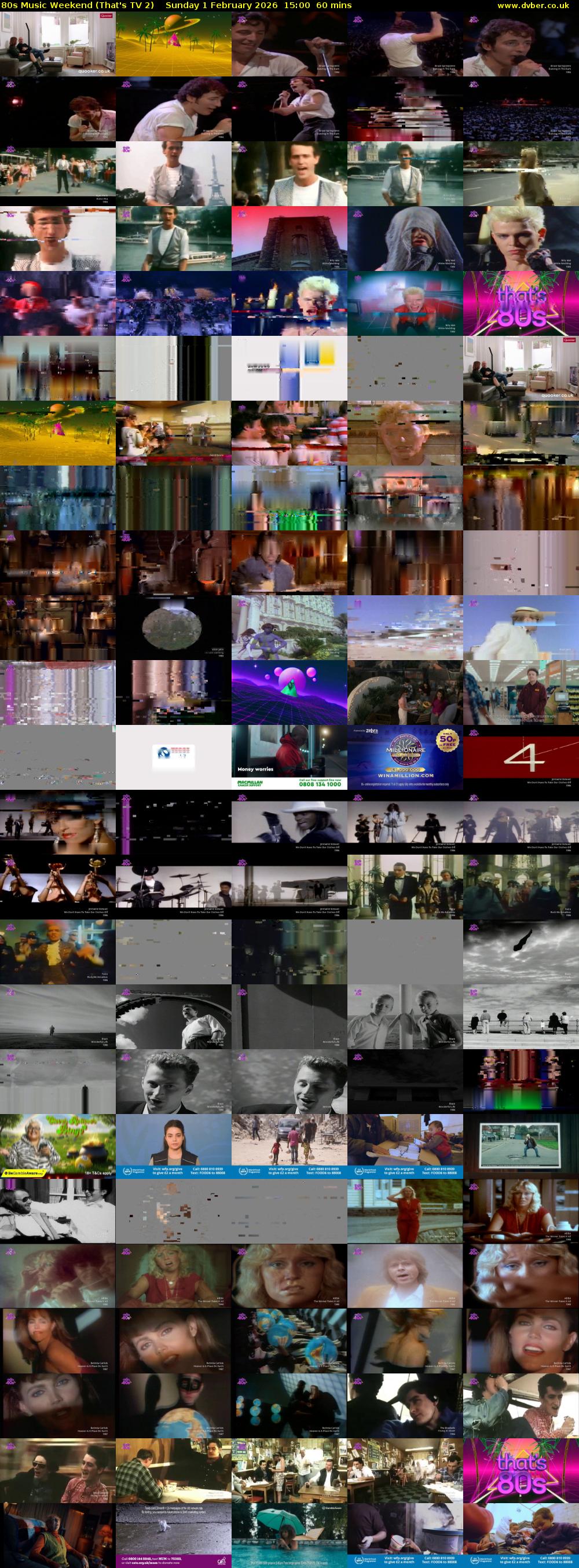 80s Music Weekend (That's TV 2) Sunday 1 February 2026 15:00 - 16:00