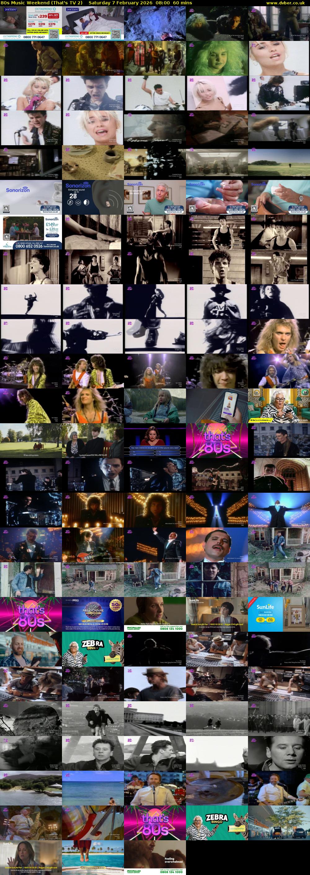 80s Music Weekend (That's TV 2) Saturday 7 February 2026 08:00 - 09:00