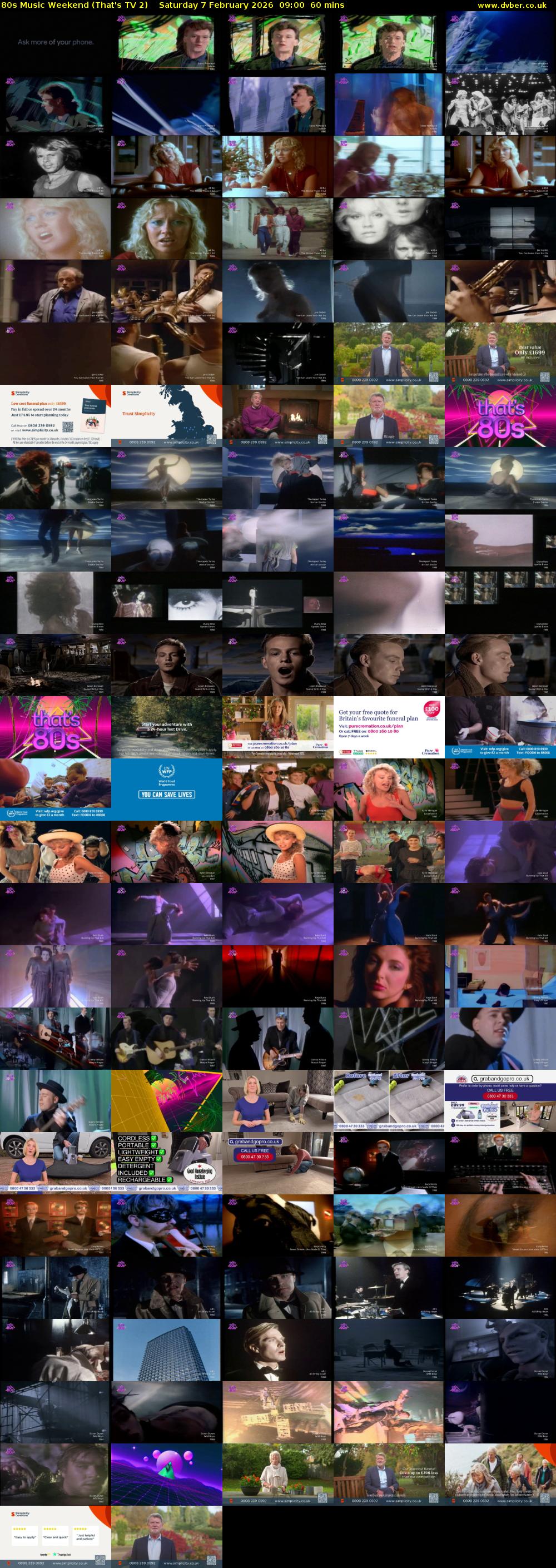 80s Music Weekend (That's TV 2) Saturday 7 February 2026 09:00 - 10:00