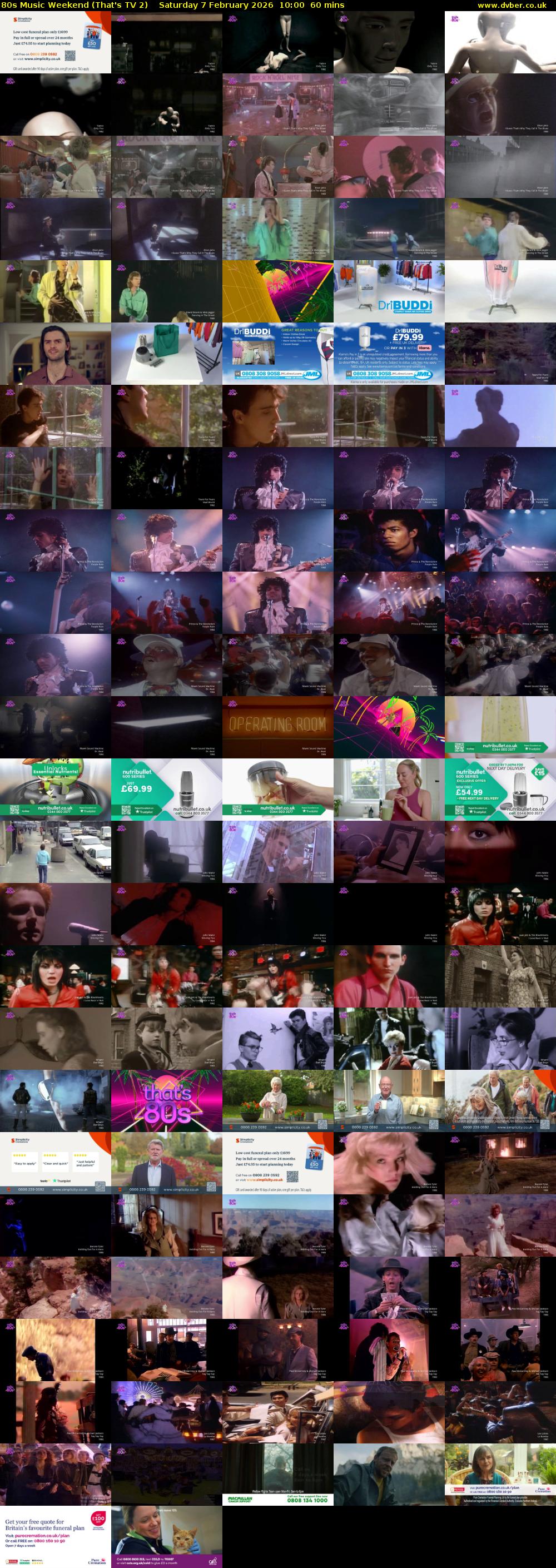 80s Music Weekend (That's TV 2) Saturday 7 February 2026 10:00 - 11:00