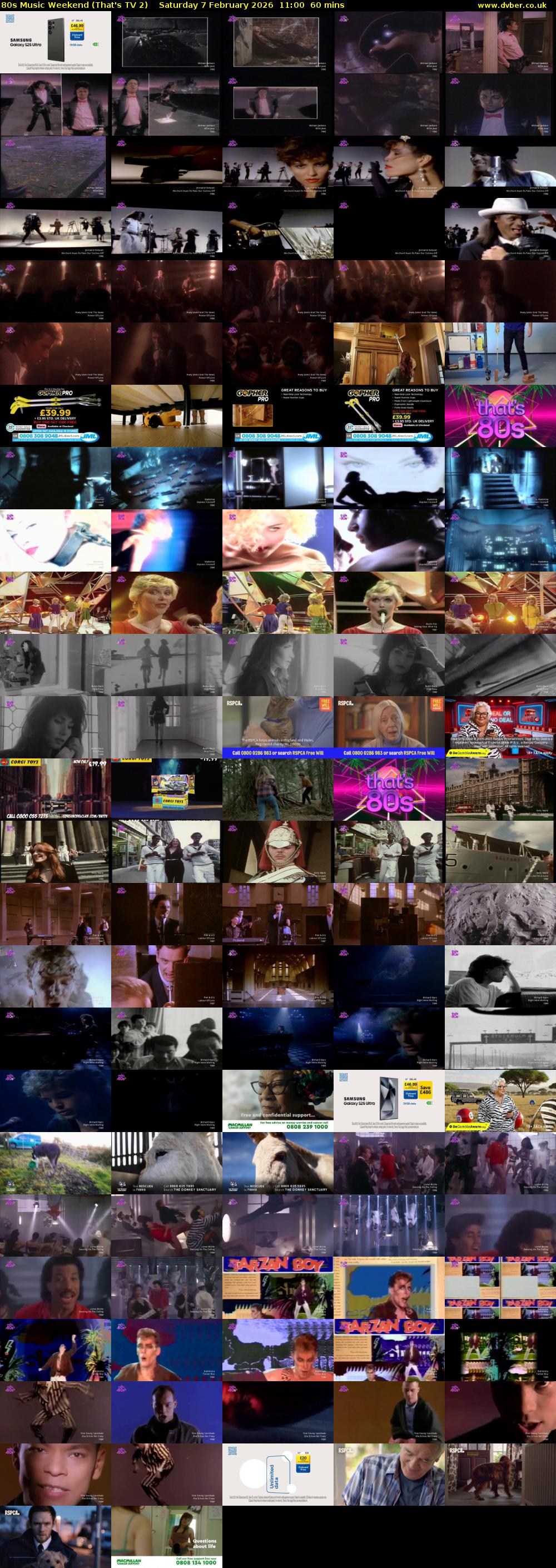 80s Music Weekend (That's TV 2) Saturday 7 February 2026 11:00 - 12:00