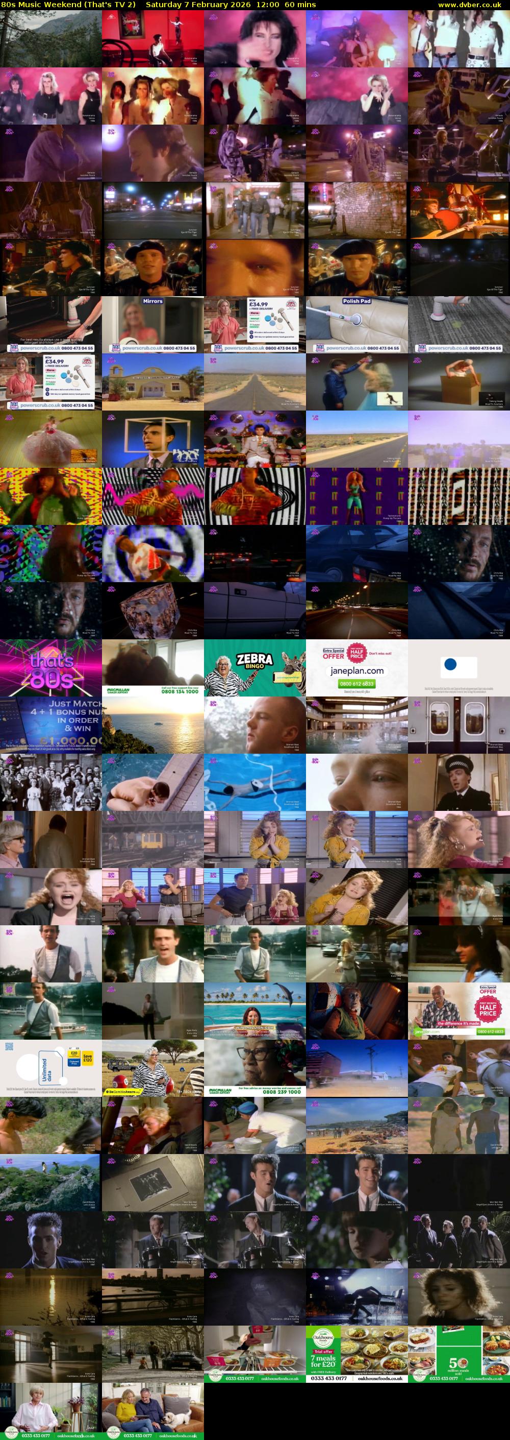 80s Music Weekend (That's TV 2) Saturday 7 February 2026 12:00 - 13:00