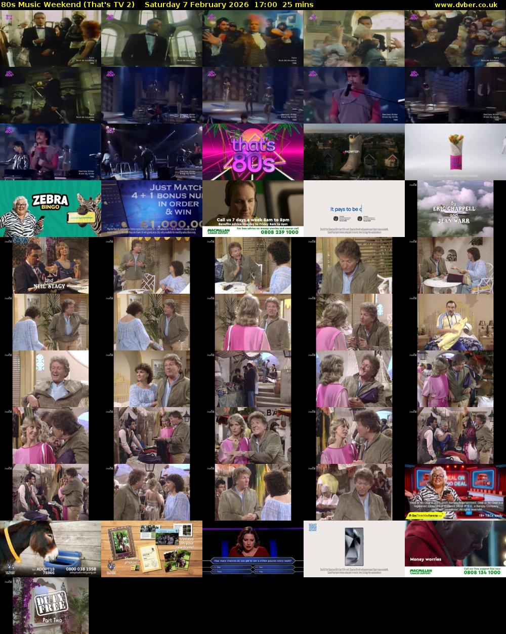 80s Music Weekend (That's TV 2) Saturday 7 February 2026 17:00 - 17:25