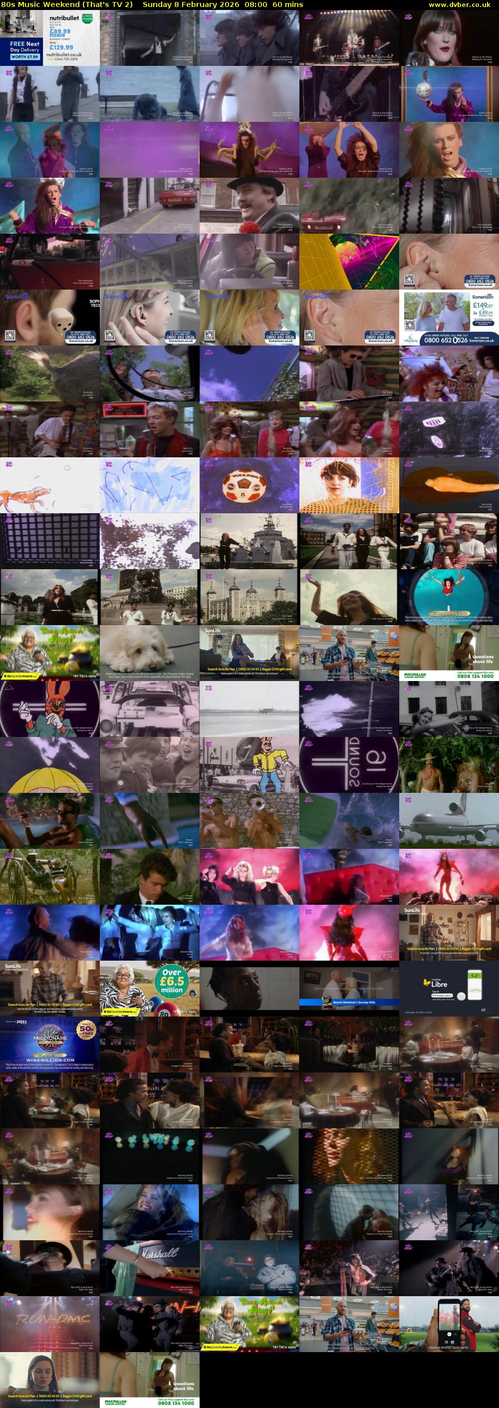 80s Music Weekend (That's TV 2) Sunday 8 February 2026 08:00 - 09:00