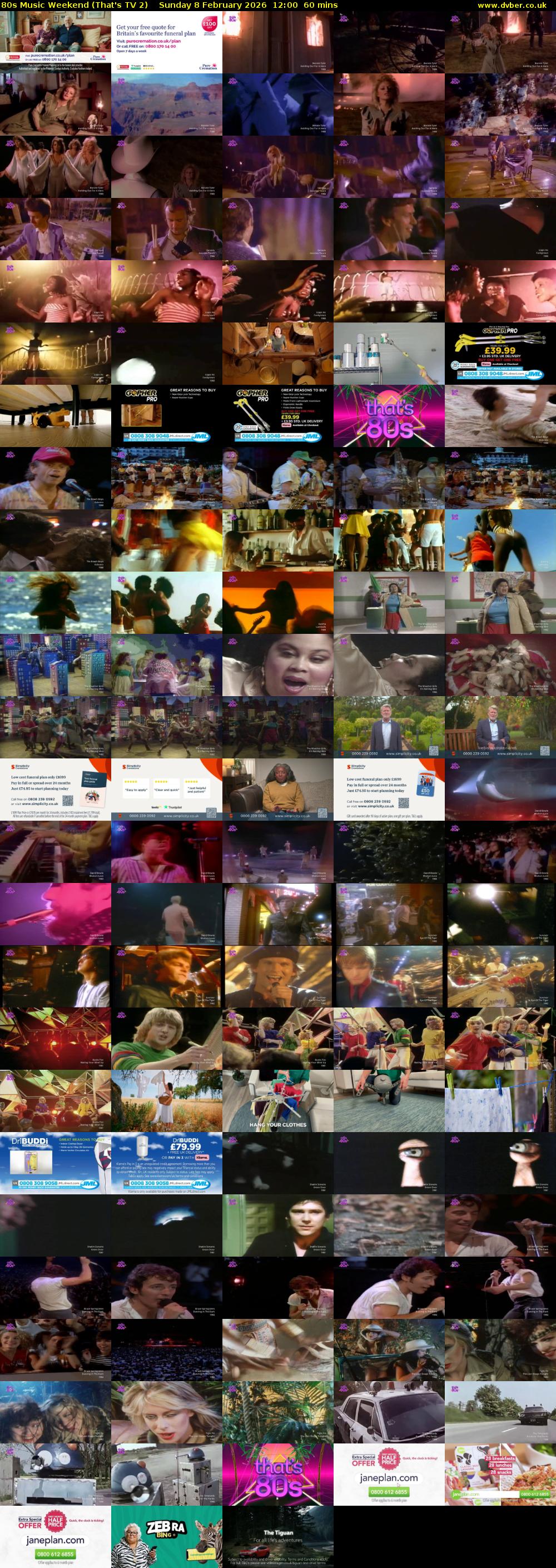 80s Music Weekend (That's TV 2) Sunday 8 February 2026 12:00 - 13:00