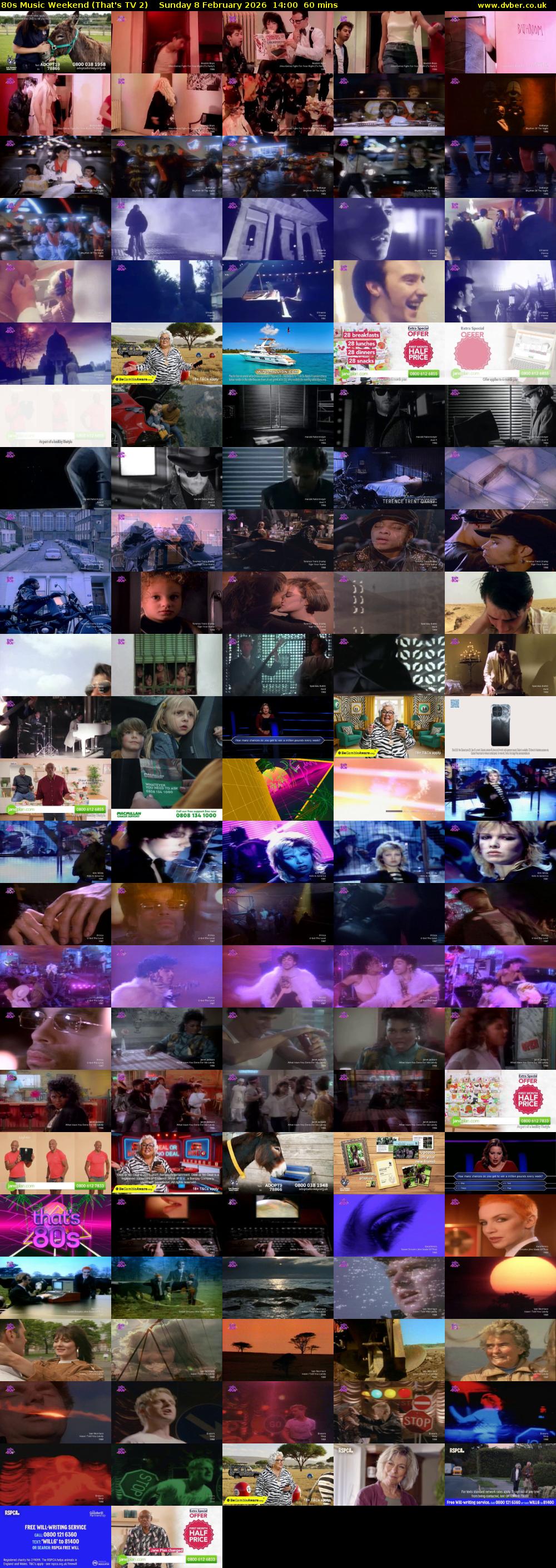 80s Music Weekend (That's TV 2) Sunday 8 February 2026 14:00 - 15:00