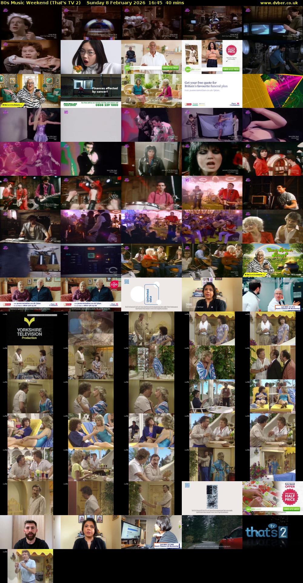 80s Music Weekend (That's TV 2) Sunday 8 February 2026 16:45 - 17:25