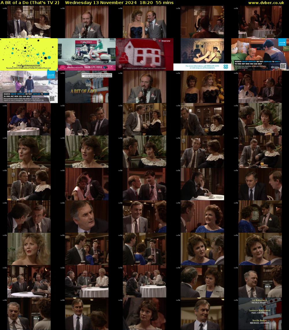 A Bit of a Do (That's TV 2) Wednesday 13 November 2024 18:20 - 19:15