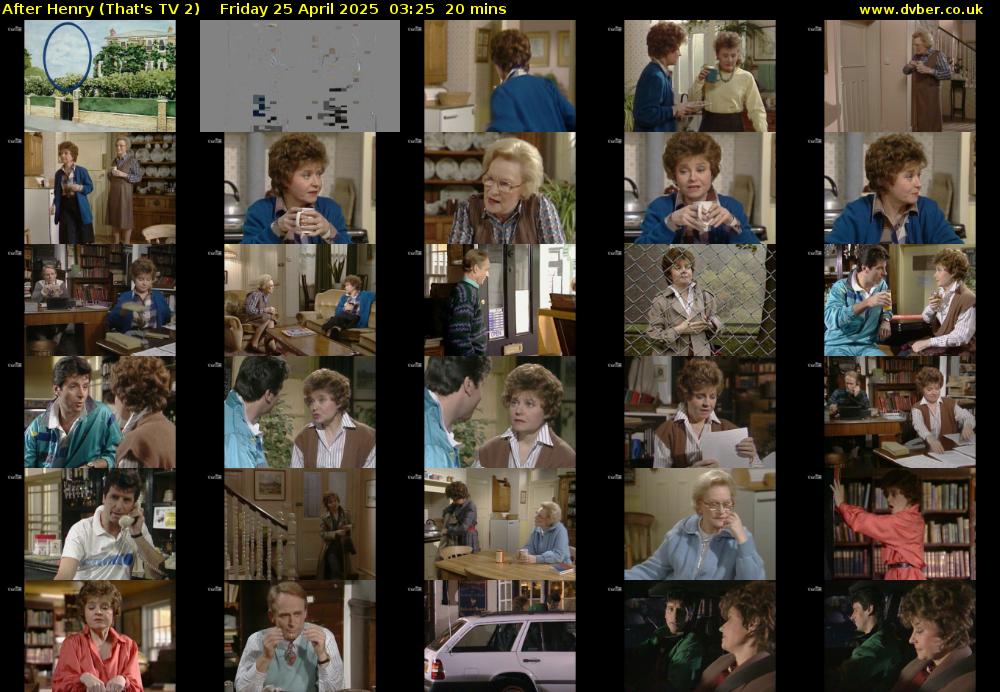 After Henry (That's TV 2) Friday 25 April 2025 03:25 - 03:45